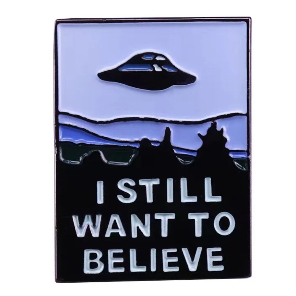 THE X-FILES BRING MULDER BACK "I STILL WANT TO BELIEVE" POSTER ENAMEL PIN NWT